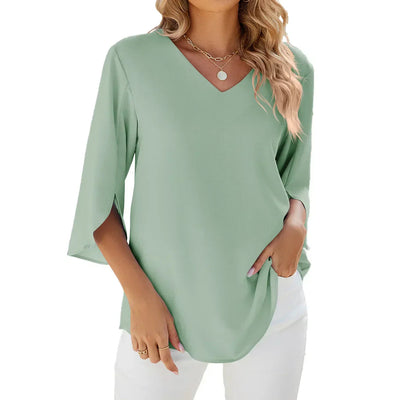 Sophie | Elegant summer blouse with V-neckline
