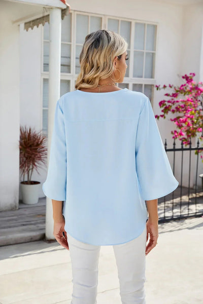 Sophie | Elegant summer blouse with V-neckline