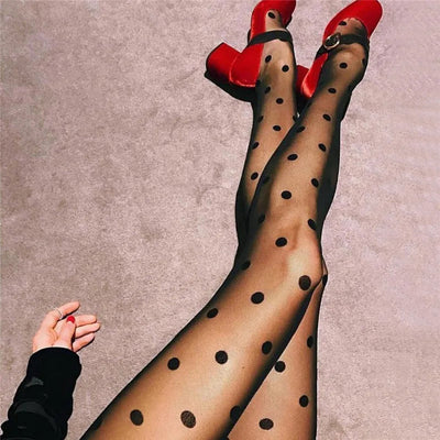 Stefanie | Collant alla moda con motivo a pois