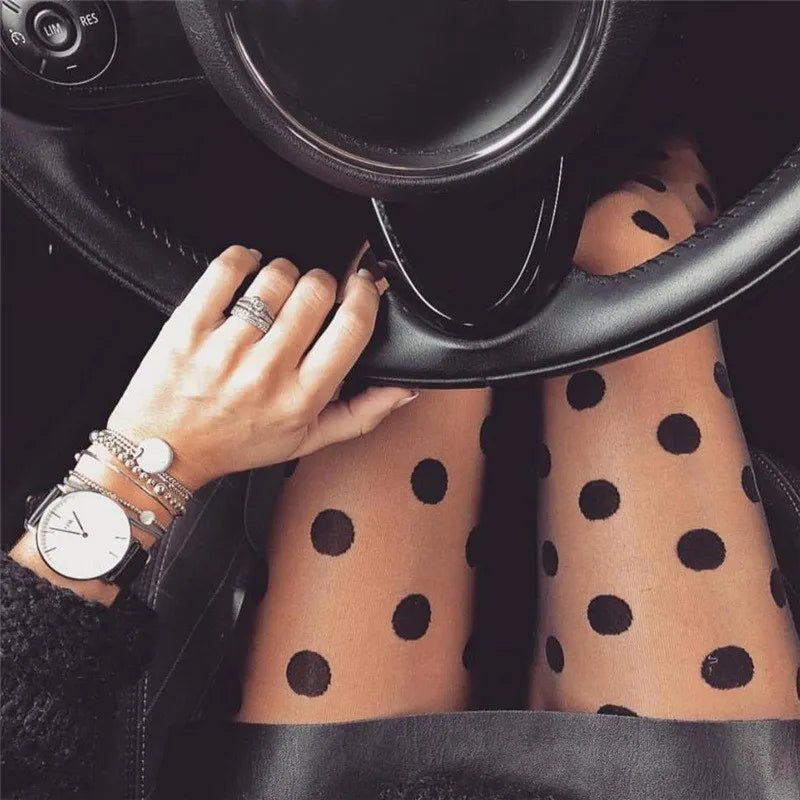 Stefanie | Collant alla moda con motivo a pois