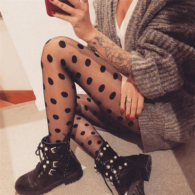 Stefanie | Collant alla moda con motivo a pois