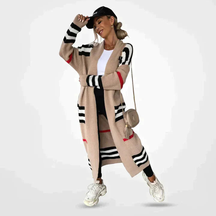 Stephanie | Cardigan lungo a righe