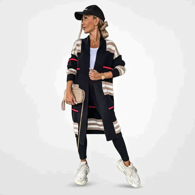 Stephanie | Cardigan lungo a righe