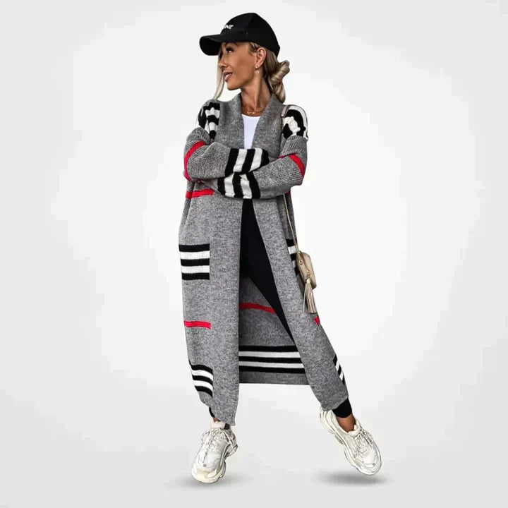 Stephanie | Cardigan lungo a righe