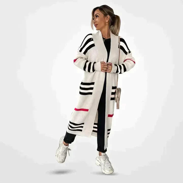 Stephanie | Cardigan lungo a righe
