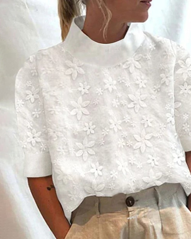 Stephanie | Bequeme klassische Bluse aus Baumwolle