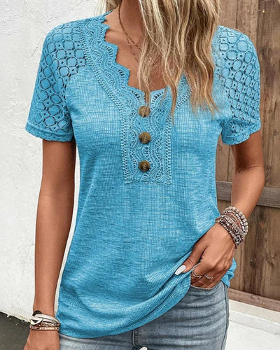 Stephanie | T-shirt léger en dentelle chic