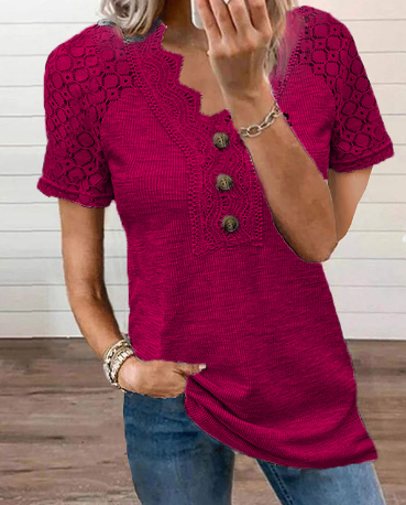 Stephanie | T-shirt léger en dentelle chic