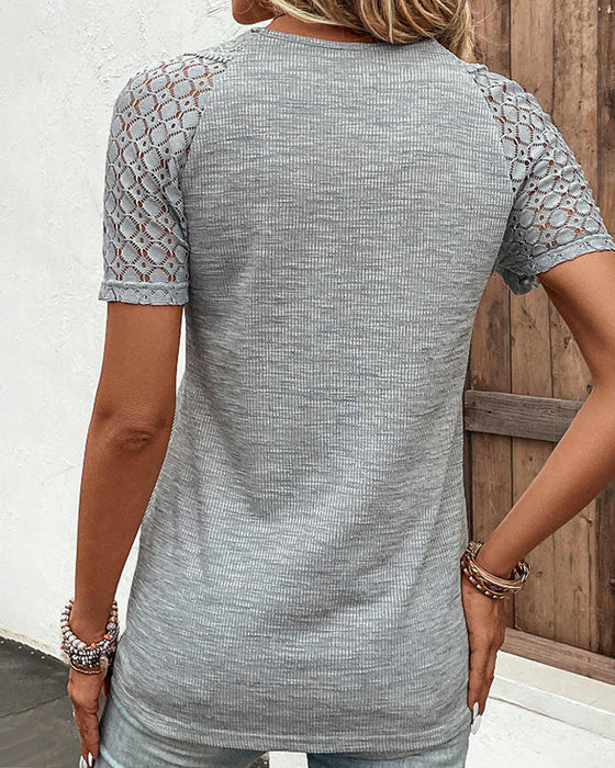 Stephanie | T-shirt léger en dentelle chic