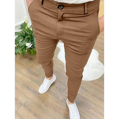 Variant image for Elegante | Pantaloni da Business Uomo Classici in Tessuto Elastico-29