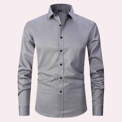 Wit klassiek stretch heren overhemd 