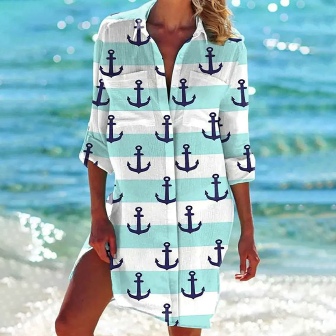 Variant image for Abito Estivo Donna Valencia Classique – A-Line Multicolore in Cotone Leggero-41