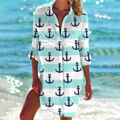 Variant image for Abito Estivo Donna Valencia Classique – A-Line Multicolore in Cotone Leggero-41