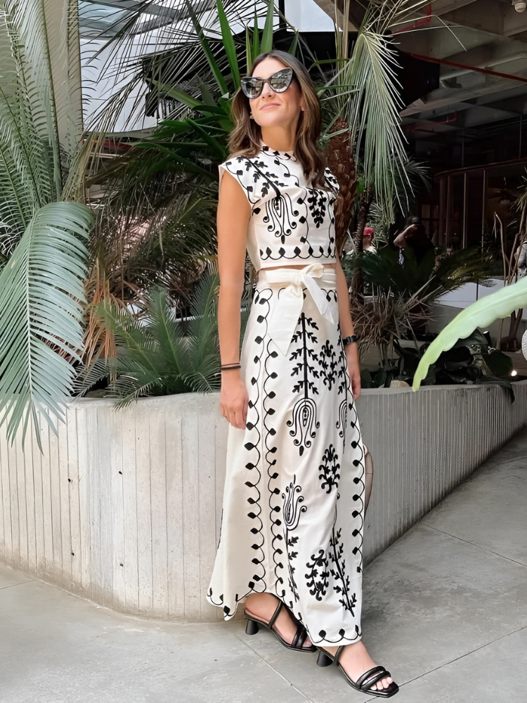 Gerrie | Set top e gonna stampati