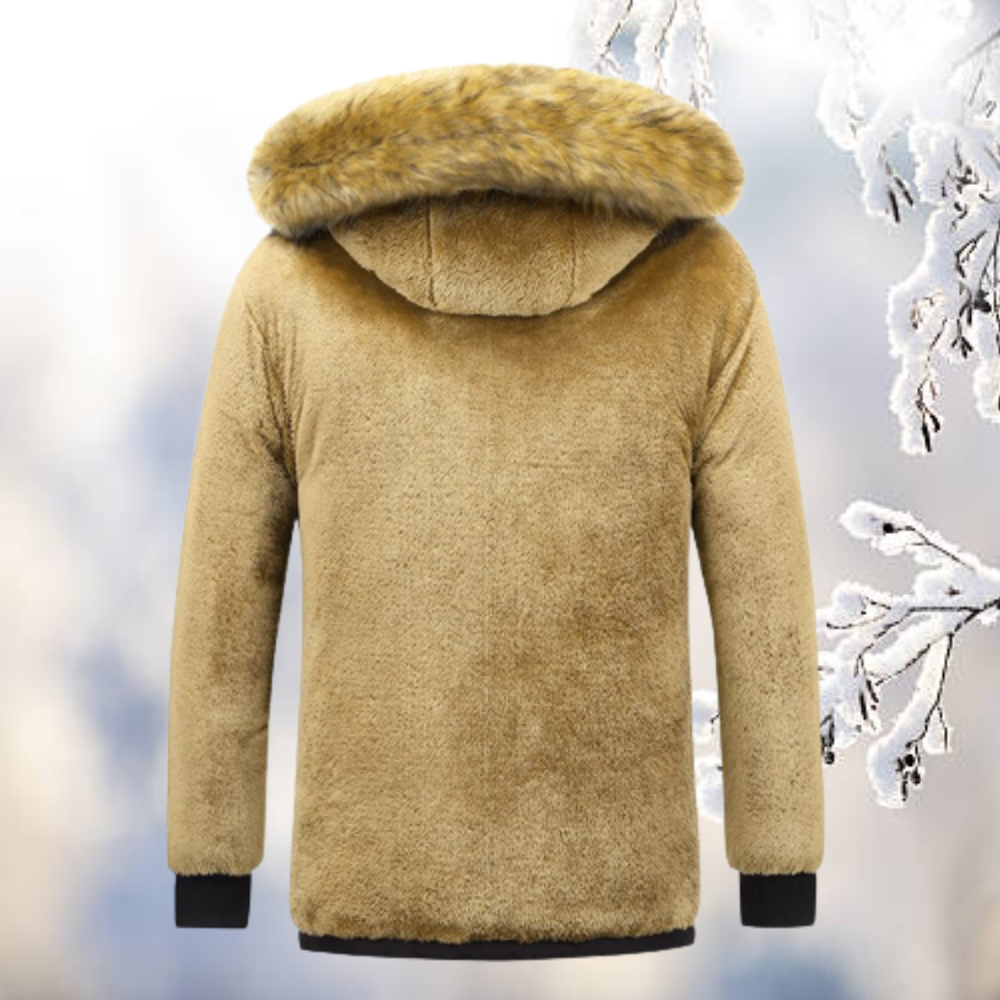 Levin | Elegante giacca parka con cappuccio in pelliccia