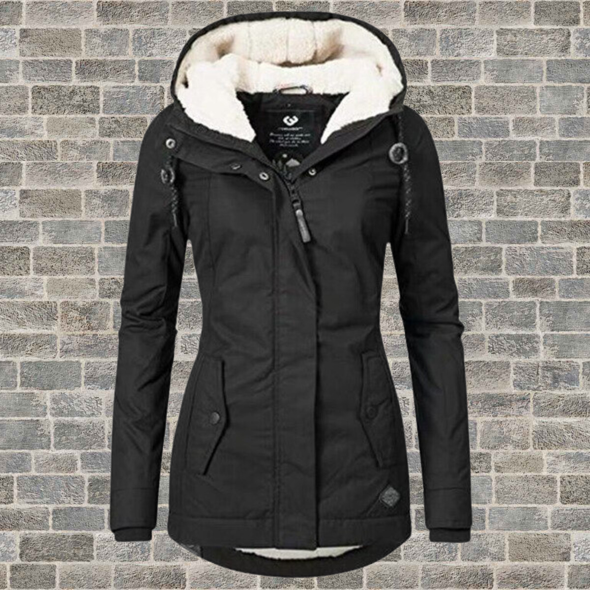 Alasia | Maglia con cappuccio in caldo cotone Sherpa