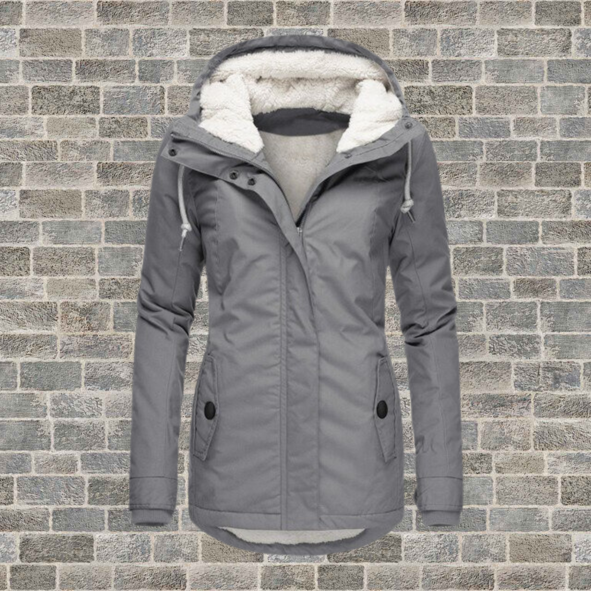 Alasia | Maglia con cappuccio in caldo cotone Sherpa