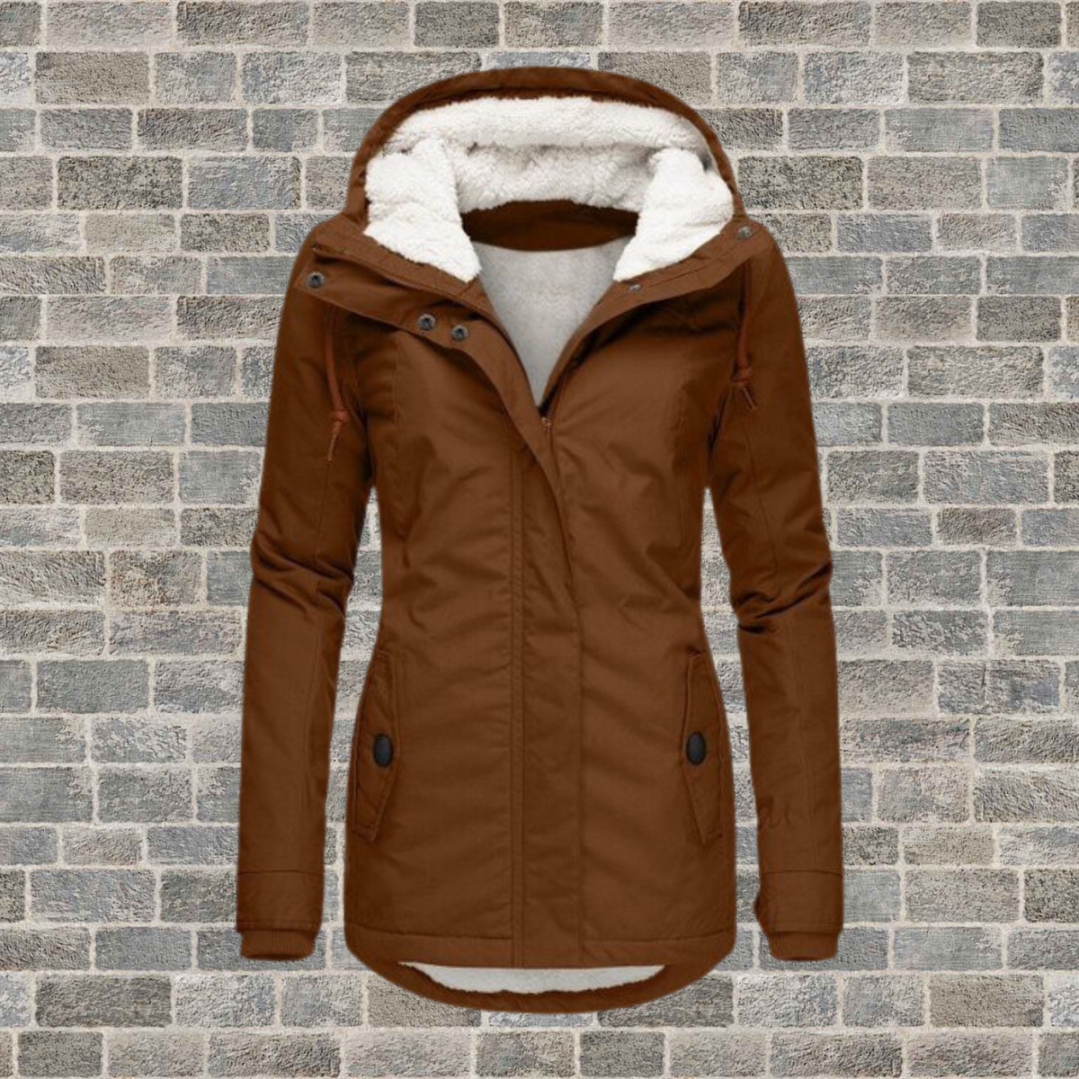 Alasia | Maglia con cappuccio in caldo cotone Sherpa