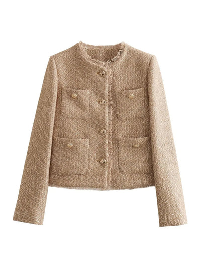 Vanessa | Elegante giacca in tweed a due pezzi