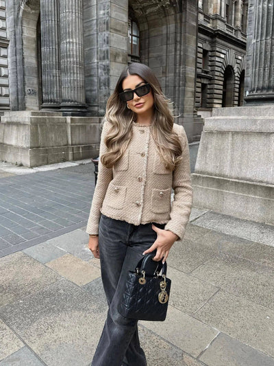 Vanessa | Elegante giacca in tweed a due pezzi