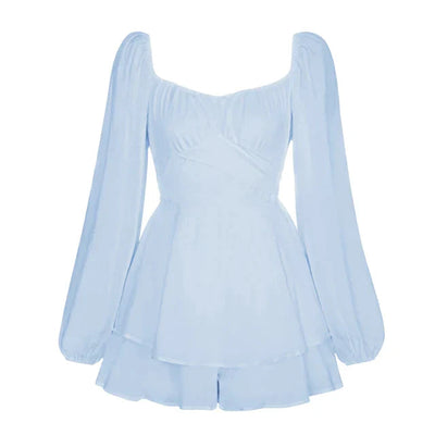 Vanessa | Mini-Kleid mit langen Ärmeln Ruffle Dream