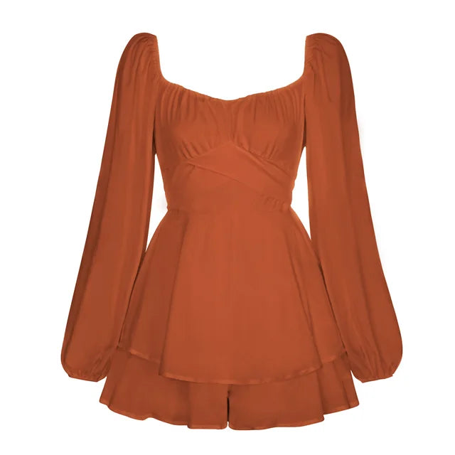 Vanessa | Mini-Kleid mit langen Ärmeln Ruffle Dream