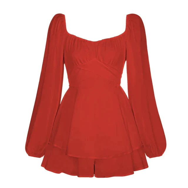 Vanessa | Mini-Kleid mit langen Ärmeln Ruffle Dream