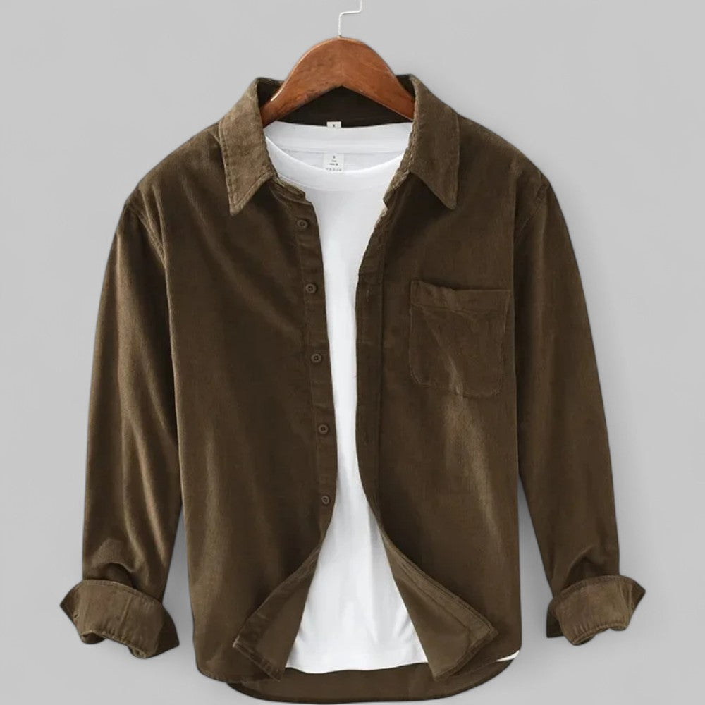 Velluto Retro | Langärmliges Hemd aus Cordvelours