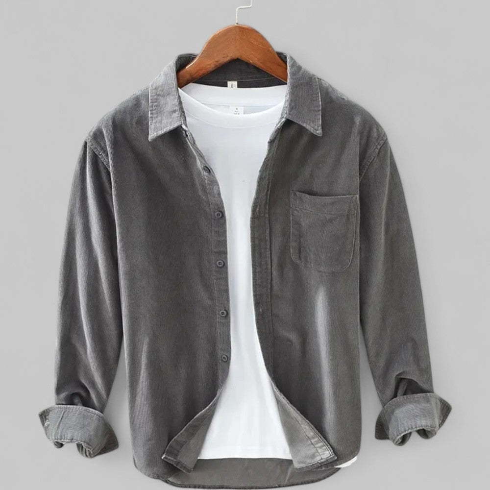 Velluto Retro | Langärmliges Hemd aus Cordvelours
