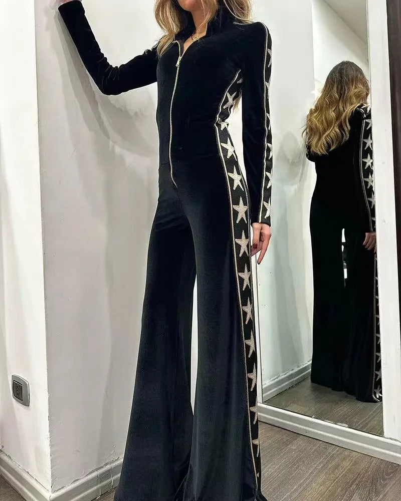 Prisca | Elegant jumpsuit with wide-leg pants