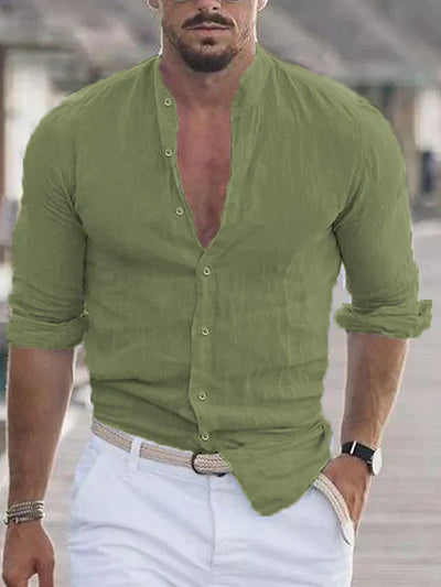 Lino Elegante | Camicia Lino Uomo Elegante per Uomini-2