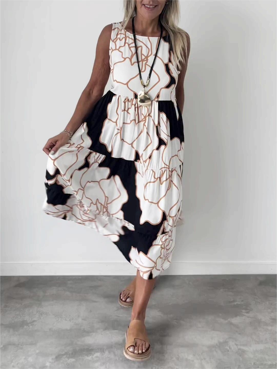 Camila | Abito elegante con stampa floreale
