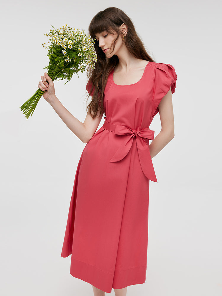 Zara | Abito midi a collo rotondo