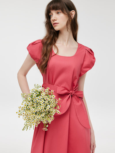 Zara | Abito midi a collo rotondo