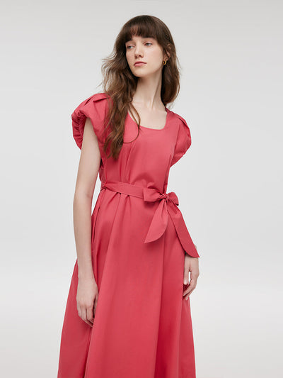 Zara | Abito midi a collo rotondo