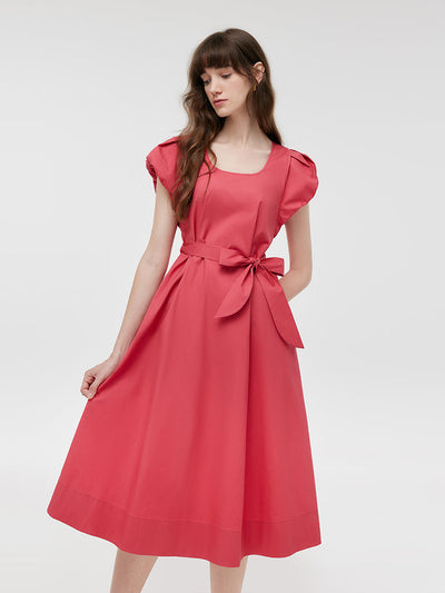 Zara | Abito midi a collo rotondo