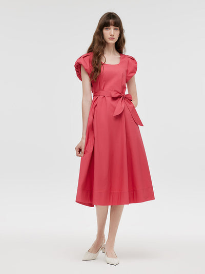 Zara | Abito midi a collo rotondo