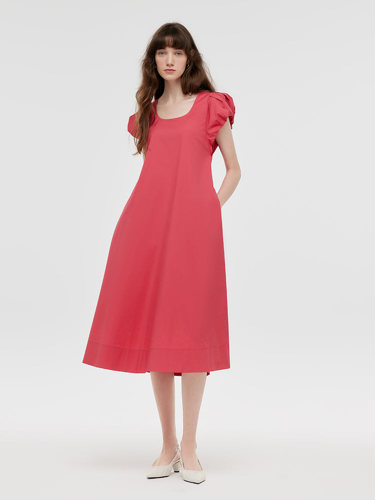 Zara | Abito midi a collo rotondo