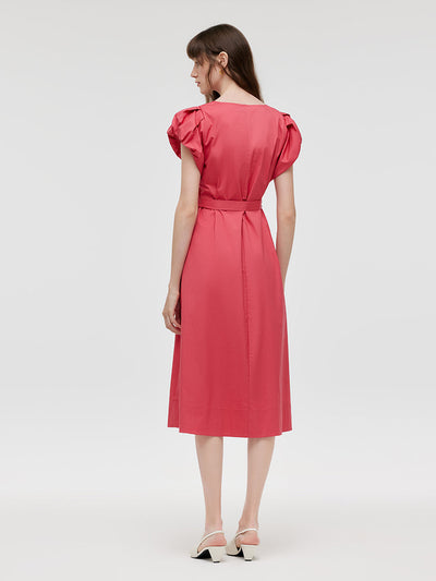 Zara | Abito midi a collo rotondo