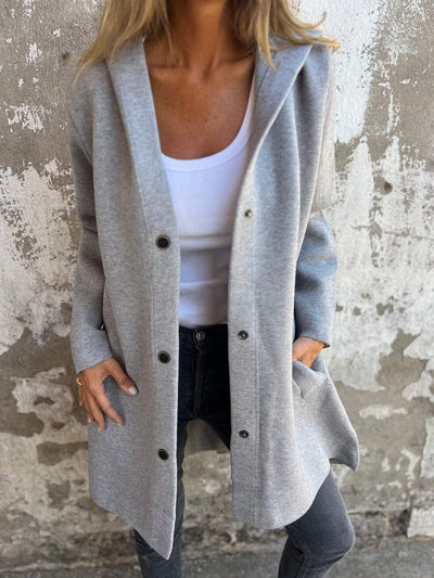 Marie | Cardigan con bottoni e cappuccio