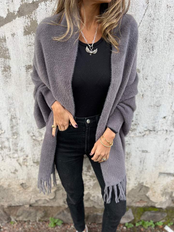 Annina | Cappotto a maniche lunghe con sciarpa
