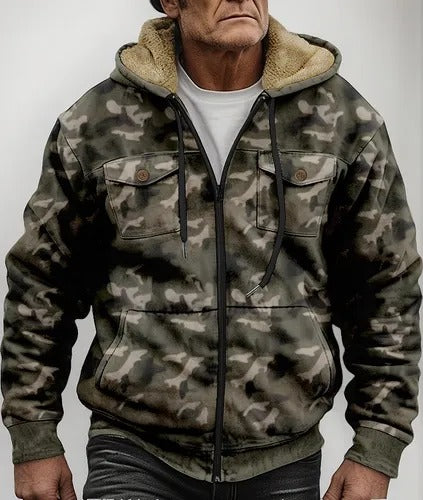 Enrico | Chaqueta cargo camuflada con capucha