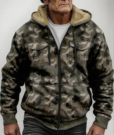 Enrico | Chaqueta cargo camuflada con capucha