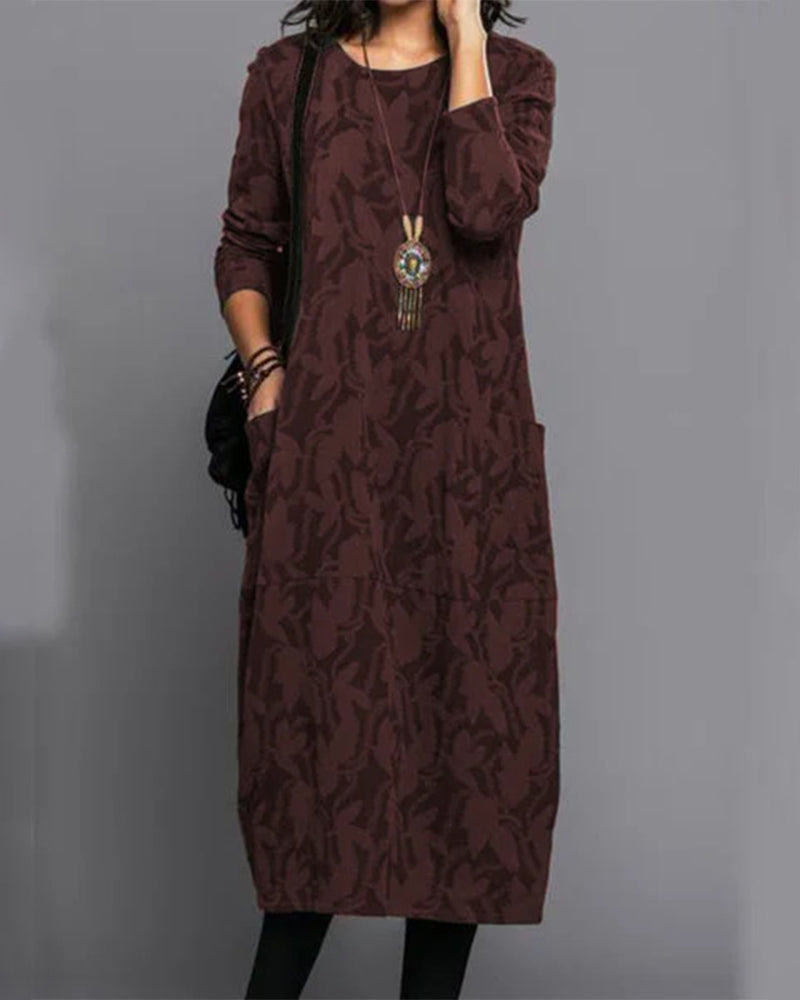 Adriana | Elegante abito vintage a maniche lunghe