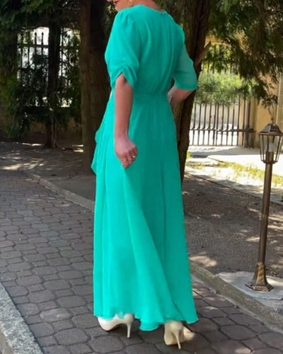 Olivia | Abito con scollo a V e volant