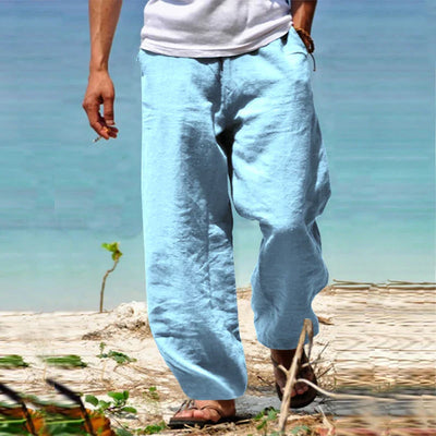 Milano | Pantaloni di Lino Casual Uomo - Abbigliamento Classico-3