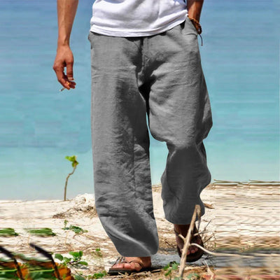 Milano | Pantaloni di Lino Casual Uomo - Abbigliamento Classico-4