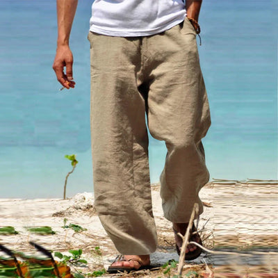 Milano | Pantaloni di Lino Casual Uomo - Abbigliamento Classico-1