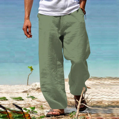 Milano | Pantaloni di Lino Casual Uomo - Abbigliamento Classico-6