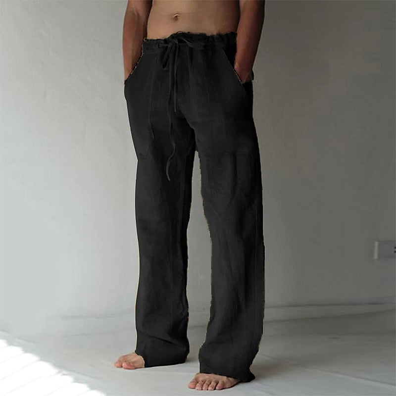 Variant image for Pantaloni Uomo - Lino Casual Estivi-25